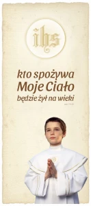 1 Komunia Święta - baner z chłopcem