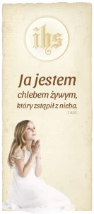 1 Komunia Święta – baner z dziewczynką